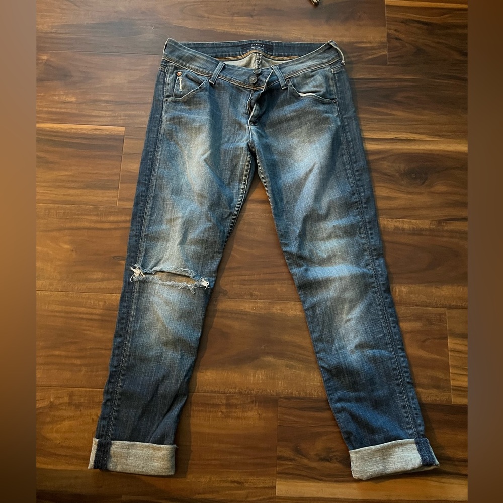 Hudson Colin Flap Distressed Skinny Jeans Style W422DHA Made in USA 29